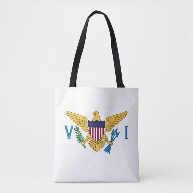 Bolso De Tela Bandera de las Islas Vírgenes de Estados Unidos, b (Anverso)