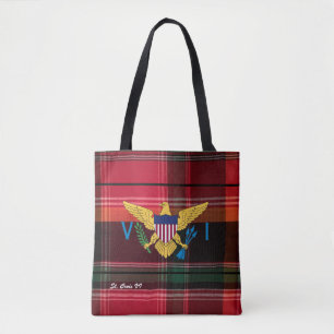 Bolso De Tela Bandera de las Islas Vírgenes de Estados Unidos S