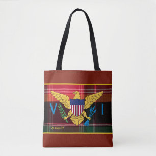 Bolso De Tela Bandera de las Islas Vírgenes de Estados Unidos S
