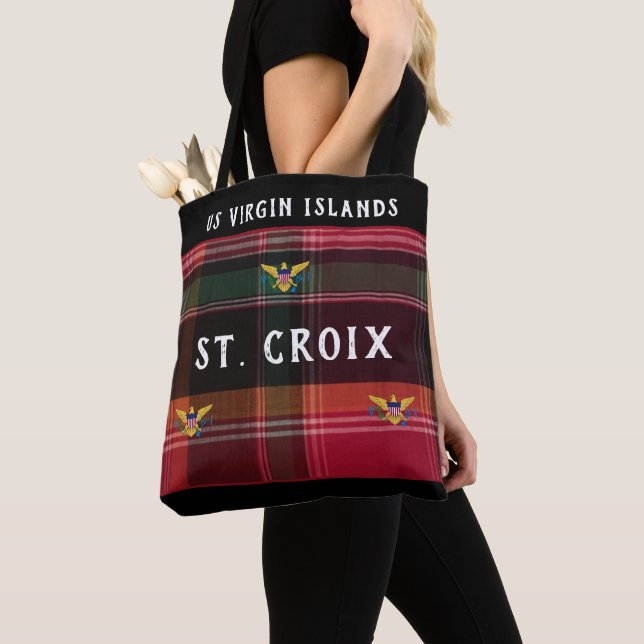 Bolso De Tela Bandera de las Islas Vírgenes de Estados Unidos Sa (Detalle)