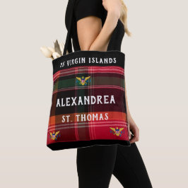 Bolso De Tela Bandera de las Islas Vírgenes de Estados Unidos St