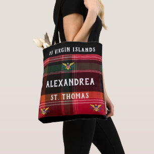 Bolso De Tela Bandera de las Islas Vírgenes de Estados Unidos St