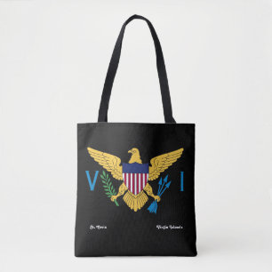 Bolso De Tela  Bandera de las Islas Vírgenes de los Estados Uni
