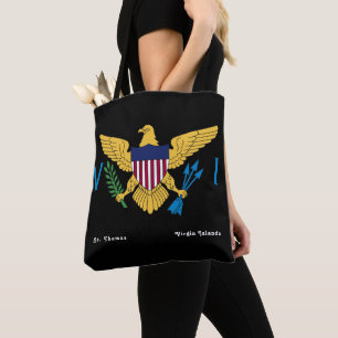 Bolso De Tela Bandera de las Islas Vírgenes de los Estados Unid