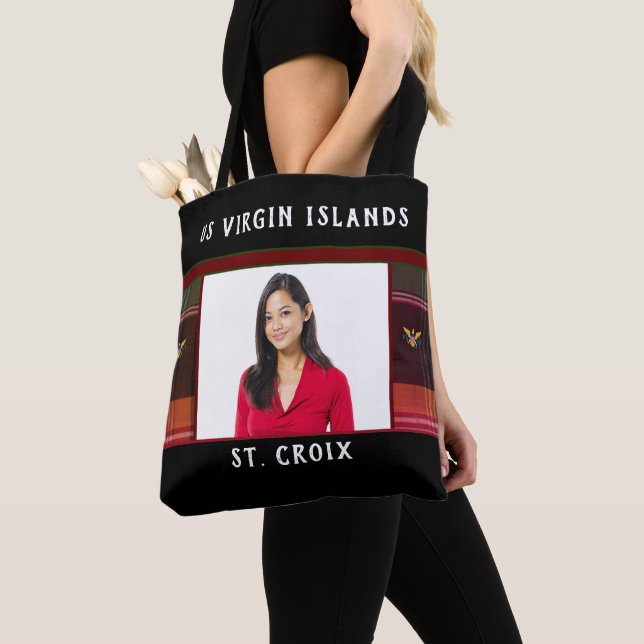 Bolso De Tela Bandera de las Islas Vírgenes Estadounidenses Sant (Detalle)