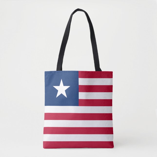 Bolso De Tela Bandera de Liberia (Anverso)