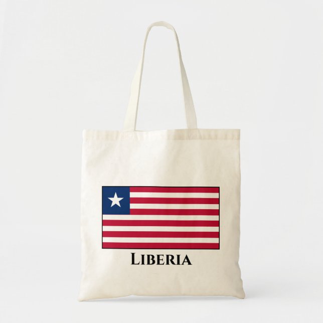 Bolso De Tela Bandera de Liberia (Frente)