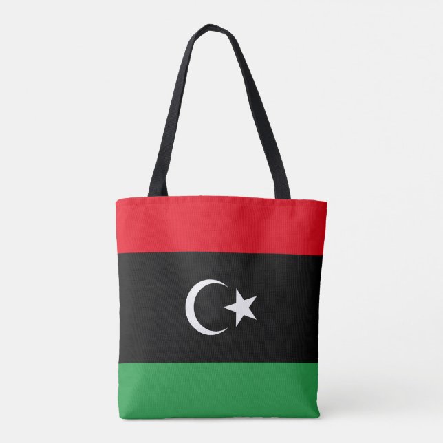Bolso De Tela Bandera de Libia (Reverso)