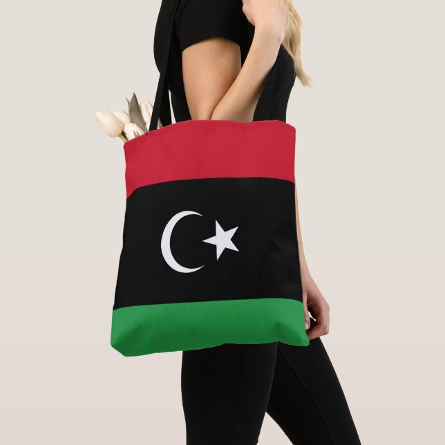 Bolso De Tela Bandera de Libia (Detalle)