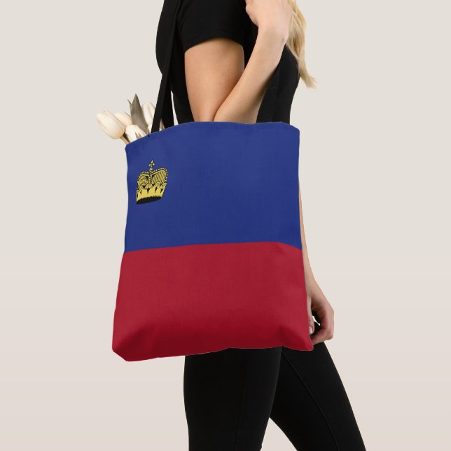 Bolso De Tela Bandera de Liechtenstein (Detalle)