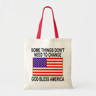 Bolso De Tela Bandera de los E.E.U.U. ninguna necesidad del