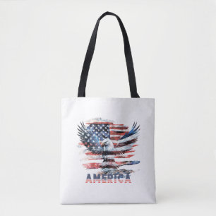 Bolso De Tela Bandera de los Estados Unidos. América
