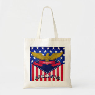 Bolso De Tela Bandera de los Estados Unidos de Arkansas