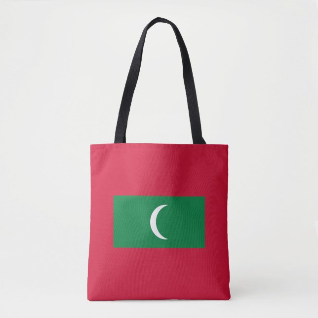 Bolso De Tela Bandera de Maldivas (Anverso)