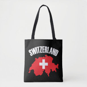 Bolso De Tela Bandera de mapa de Suiza