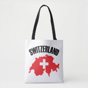 Bolso De Tela Bandera de mapa de Suiza