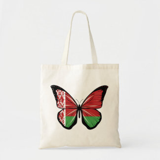 Bolso De Tela Bandera de mariposa de Bielorrusia