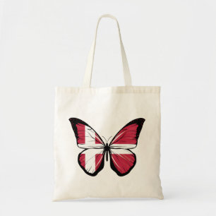 Bolso De Tela Bandera de Mariposa de Dinamarca