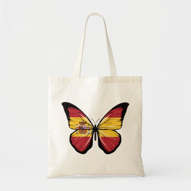 Bolso De Tela Bandera de Mariposa de España (Frente)