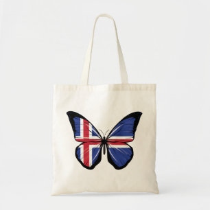 Bolso De Tela Bandera de mariposa de Islandia
