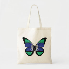 Bolso De Tela Bandera de mariposa de las islas del estrecho de T