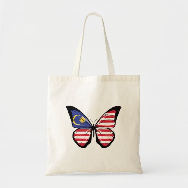 Bolso De Tela Bandera de mariposa de Malasia (Frente)