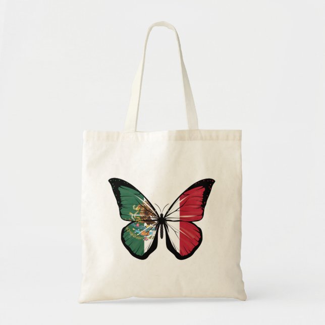 Bolso De Tela Bandera de mariposa de México (Frente)