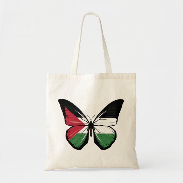 Bolso De Tela Bandera de mariposa de Palestina (Frente)