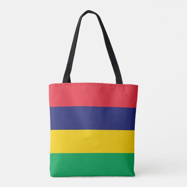 Bolso De Tela Bandera de Mauricio (Reverso)