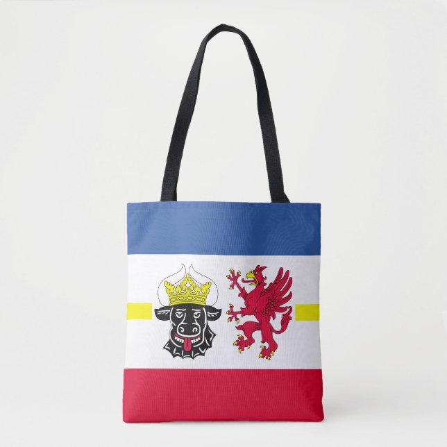 Bolso De Tela Bandera de Mecklemburgo-Pomerania Occidental (Anverso)