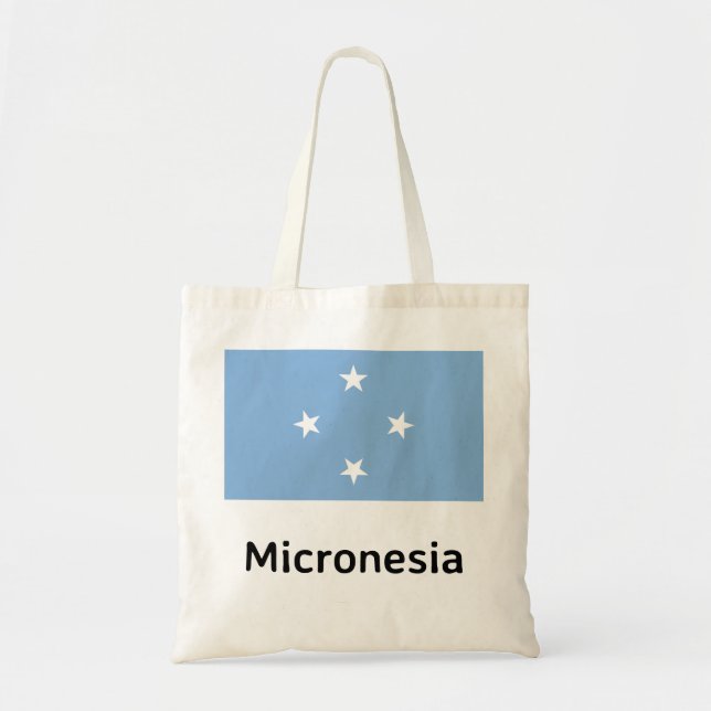 Bolso De Tela Bandera de Micronesia (Frente)