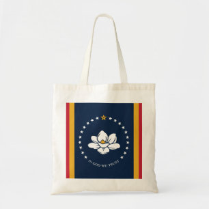 Bolso De Tela Bandera de Misisipi - Nueva Bandera de Magnolia