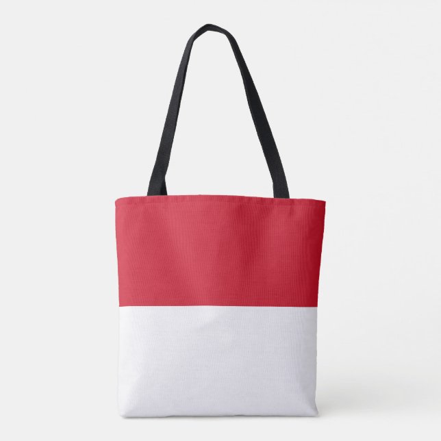 Bolso De Tela Bandera de Mónaco (Reverso)