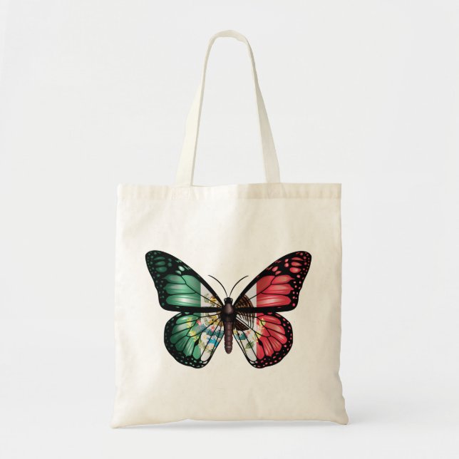 Bolso De Tela Bandera de monarca de mariposa de México (Frente)