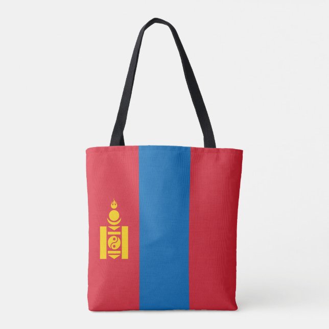 Bolso De Tela Bandera de Mongolia (Reverso)