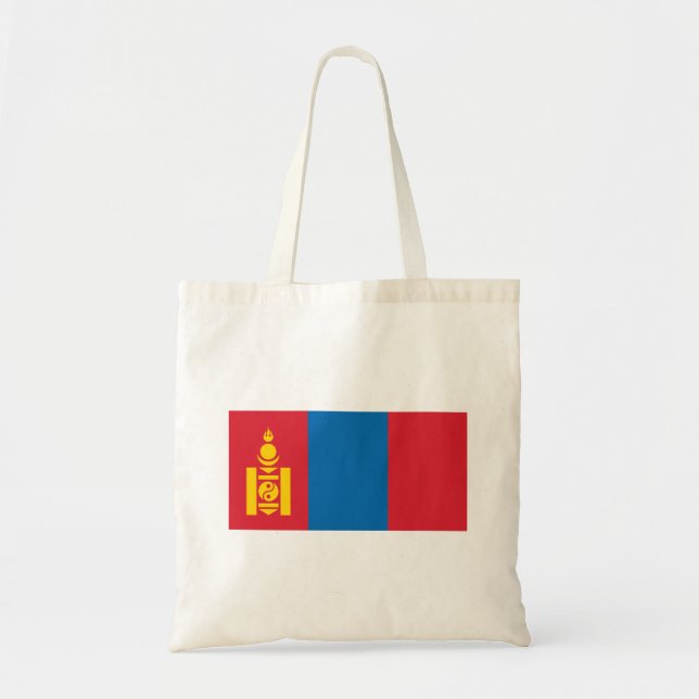 Bolso De Tela Bandera de Mongolia (Frente)