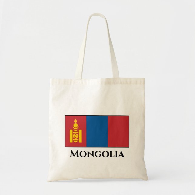 Bolso De Tela Bandera de Mongolia (mongola) (Frente)