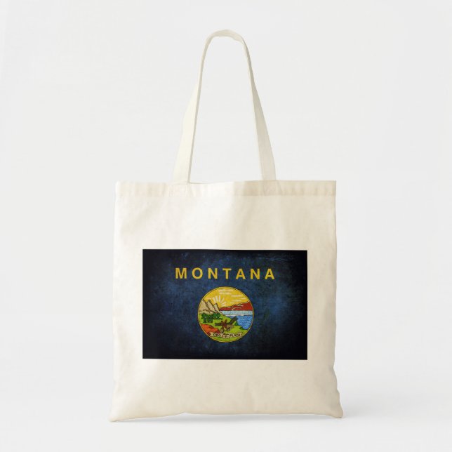 Bolso De Tela Bandera de Montana (Frente)