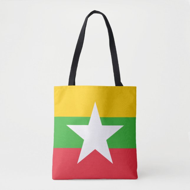 Bolso De Tela Bandera de Myanmar (Anverso)