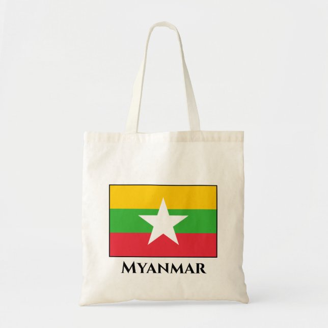 Bolso De Tela Bandera de Myanmar (Frente)