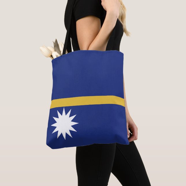 Bolso De Tela Bandera de Nauru (Detalle)