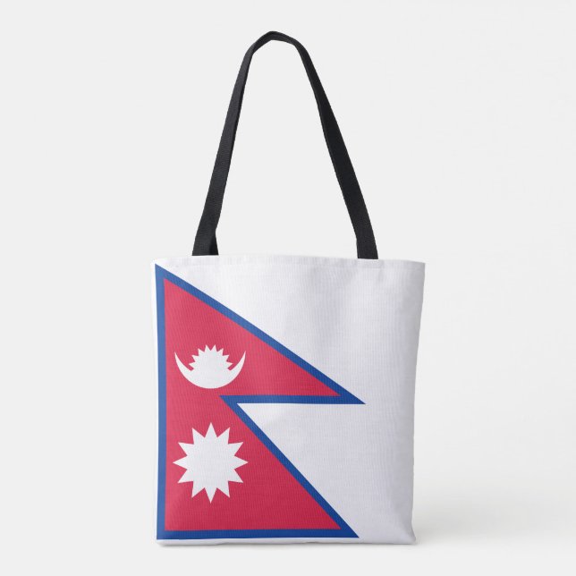 Bolso De Tela Bandera de Nepal (Reverso)