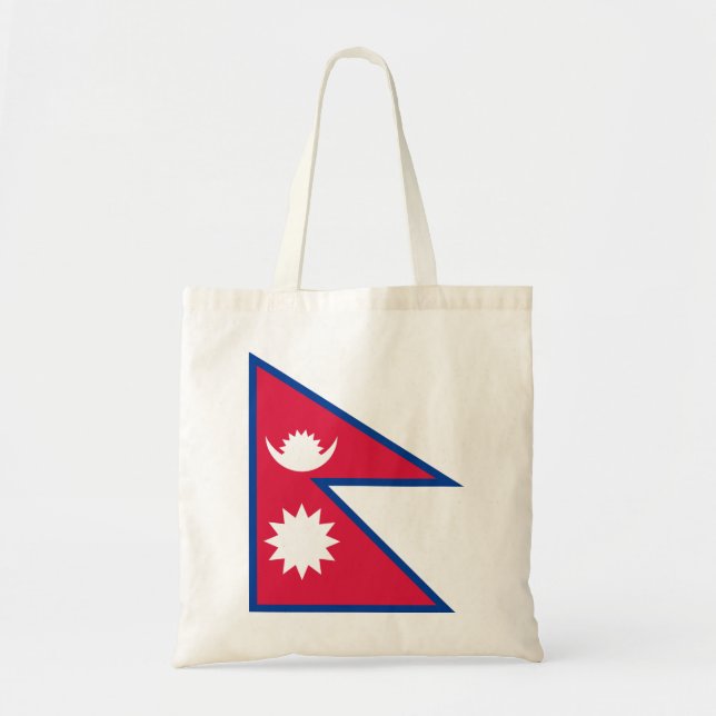 Bolso De Tela Bandera de Nepal (Frente)