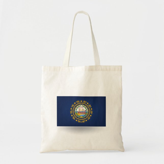 Bolso De Tela Bandera de New Hampshire Tote Bag (Frente)