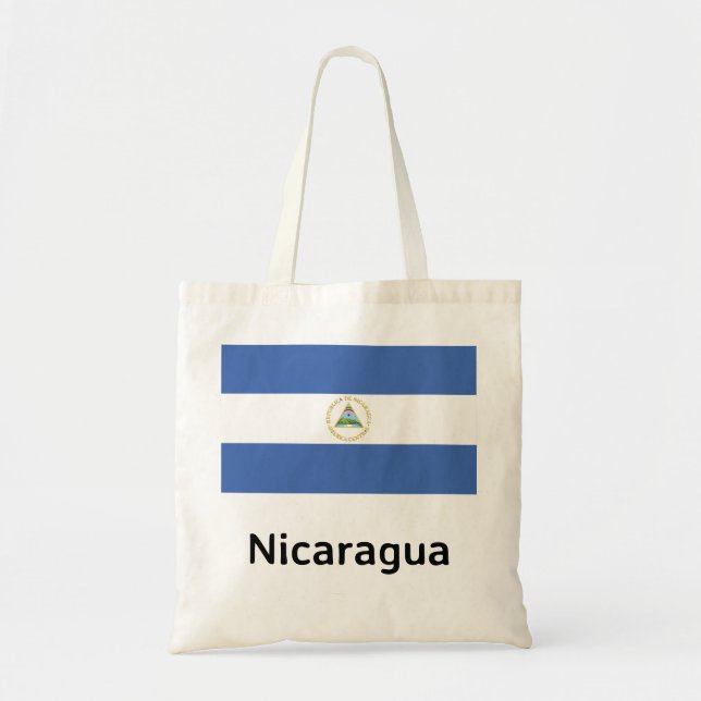 Bolso De Tela Bandera de Nicaragua (Frente)