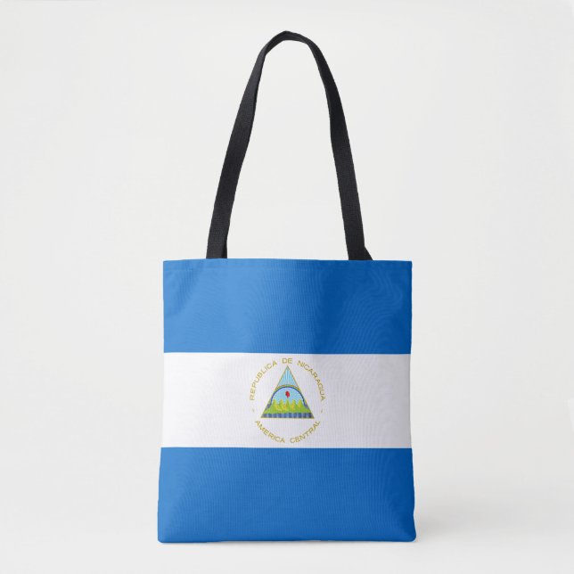 Bolso De Tela Bandera de Nicaragua (Anverso)