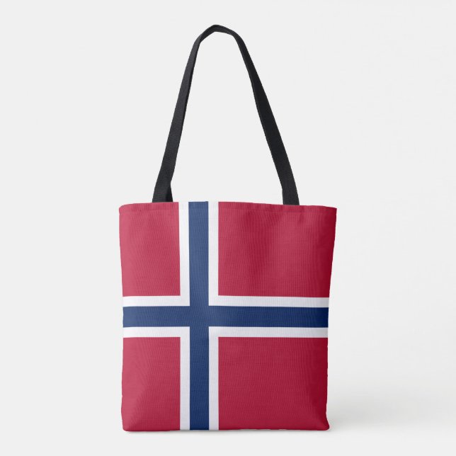 Bolso De Tela Bandera de Noruega (Reverso)