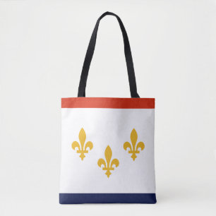 Bolso De Tela Bandera de Nueva Orleans, Louisiana Tote Bag