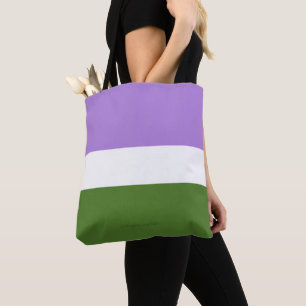 Bolso De Tela Bandera de orgullo genderqueer de SlipperyJoe's la