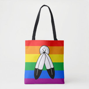 Bolso De Tela Bandera de orgullo LGBTQ+ Two-Spirit